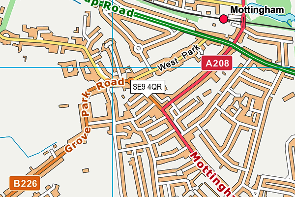 SE9 4QR map - OS VectorMap District (Ordnance Survey) SE9 4QR map - OS VectorMap District (Ordnance Survey)