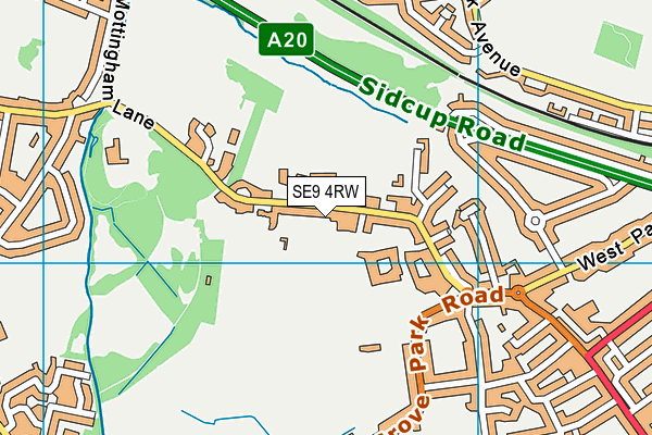 SE9 4RW map - OS VectorMap District (Ordnance Survey)