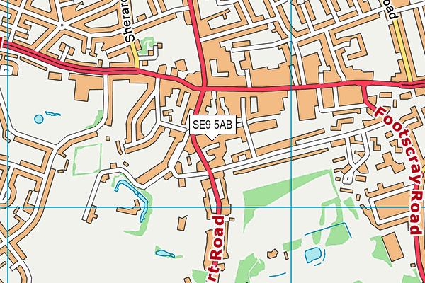 SE9 5AB map - OS VectorMap District (Ordnance Survey) SE9 5AB map - OS VectorMap District (Ordnance Survey)