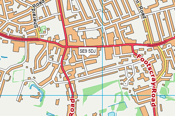 SE9 5DJ map - OS VectorMap District (Ordnance Survey) SE9 5DJ map - OS VectorMap District (Ordnance Survey)