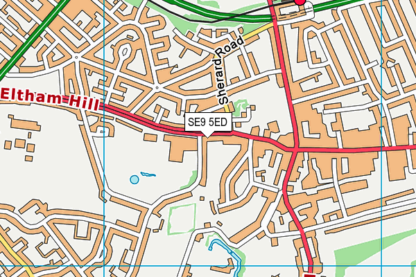 SE9 5ED map - OS VectorMap District (Ordnance Survey) SE9 5ED map - OS VectorMap District (Ordnance Survey)