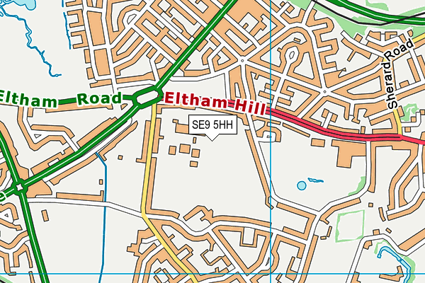 SE9 5HH map - OS VectorMap District (Ordnance Survey) SE9 5HH map - OS VectorMap District (Ordnance Survey)