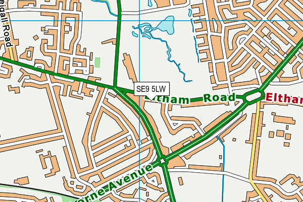 SE9 5LW map - OS VectorMap District (Ordnance Survey) SE9 5LW map - OS VectorMap District (Ordnance Survey)