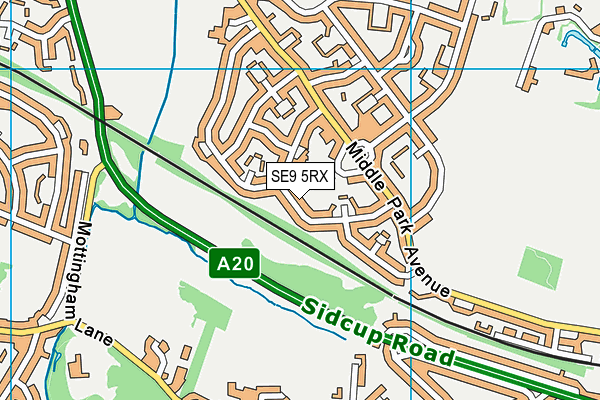 SE9 5RX map - OS VectorMap District (Ordnance Survey) SE9 5RX map - OS VectorMap District (Ordnance Survey)