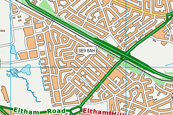 SE9 6AH map - OS VectorMap District (Ordnance Survey) SE9 6AH map - OS VectorMap District (Ordnance Survey)