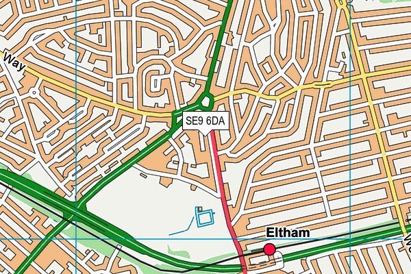 SE9 6DA map - OS VectorMap District (Ordnance Survey) SE9 6DA map - OS VectorMap District (Ordnance Survey)
