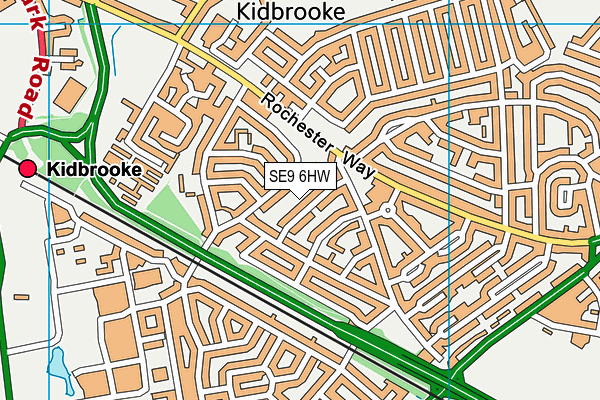 SE9 6HW map - OS VectorMap District (Ordnance Survey) SE9 6HW map - OS VectorMap District (Ordnance Survey)