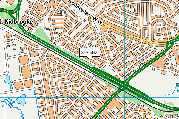 SE9 6HZ map - OS VectorMap District (Ordnance Survey) SE9 6HZ map - OS VectorMap District (Ordnance Survey)