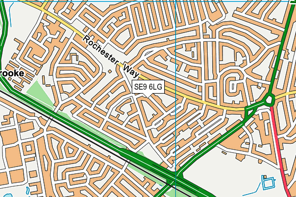 SE9 6LG map - OS VectorMap District (Ordnance Survey) SE9 6LG map - OS VectorMap District (Ordnance Survey)