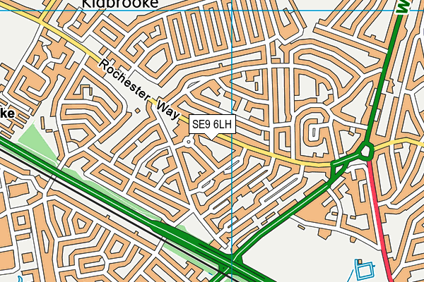 SE9 6LH map - OS VectorMap District (Ordnance Survey)