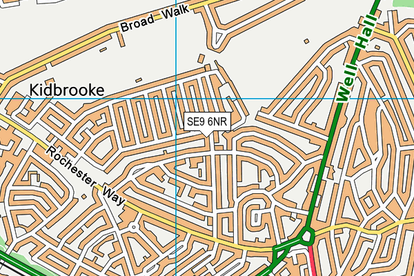 SE9 6NR map - OS VectorMap District (Ordnance Survey) SE9 6NR map - OS VectorMap District (Ordnance Survey)