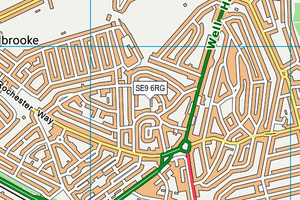 SE9 6RG map - OS VectorMap District (Ordnance Survey) SE9 6RG map - OS VectorMap District (Ordnance Survey)