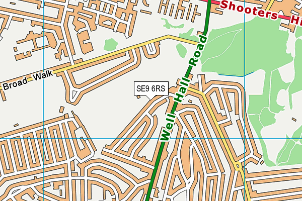 SE9 6RS map - OS VectorMap District (Ordnance Survey)