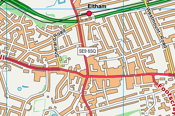 SE9 6SQ map - OS VectorMap District (Ordnance Survey) SE9 6SQ map - OS VectorMap District (Ordnance Survey)