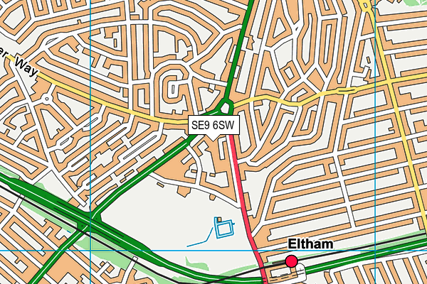 SE9 6SW map - OS VectorMap District (Ordnance Survey) SE9 6SW map - OS VectorMap District (Ordnance Survey)