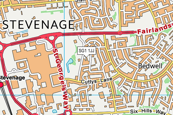SG1 1JJ map - OS VectorMap District (Ordnance Survey) SG1 1JJ map - OS VectorMap District (Ordnance Survey)