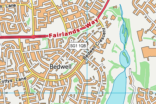 SG1 1QB map - OS VectorMap District (Ordnance Survey) SG1 1QB map - OS VectorMap District (Ordnance Survey)