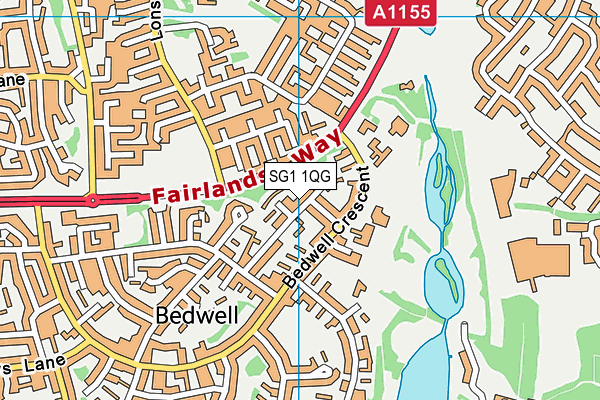 SG1 1QG map - OS VectorMap District (Ordnance Survey) SG1 1QG map - OS VectorMap District (Ordnance Survey)