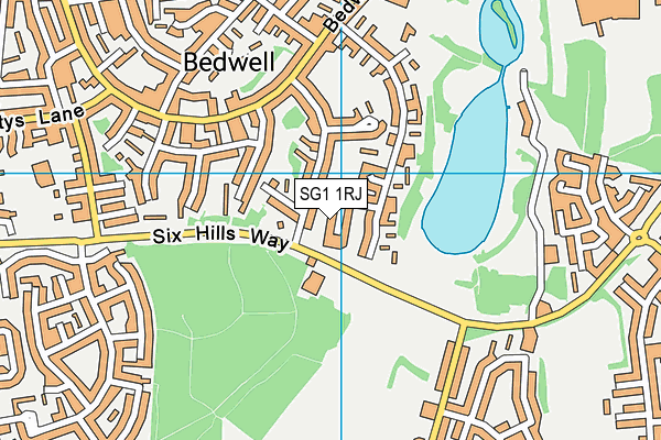 SG1 1RJ map - OS VectorMap District (Ordnance Survey) SG1 1RJ map - OS VectorMap District (Ordnance Survey)