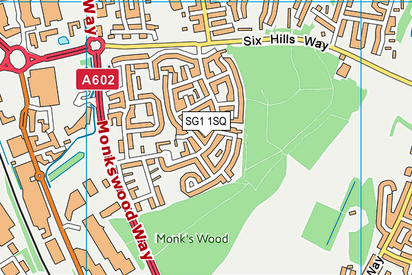 SG1 1SQ map - OS VectorMap District (Ordnance Survey) SG1 1SQ map - OS VectorMap District (Ordnance Survey)