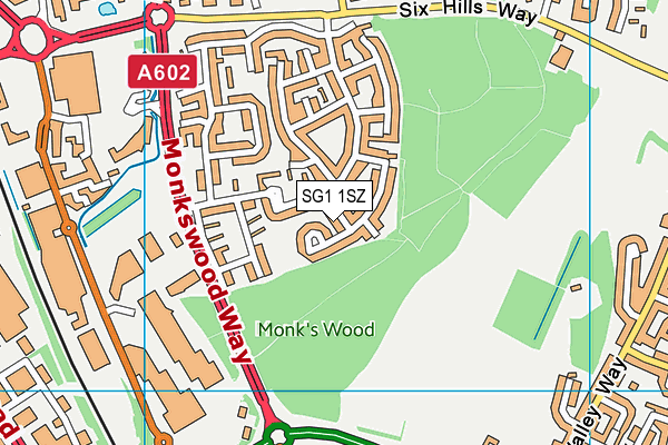 SG1 1SZ map - OS VectorMap District (Ordnance Survey) SG1 1SZ map - OS VectorMap District (Ordnance Survey)
