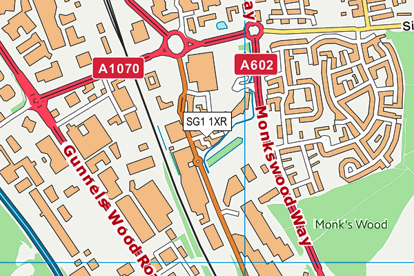 SG1 1XR map - OS VectorMap District (Ordnance Survey) SG1 1XR map - OS VectorMap District (Ordnance Survey)