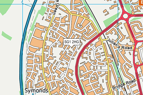 SG1 2HG map - OS VectorMap District (Ordnance Survey) SG1 2HG map - OS VectorMap District (Ordnance Survey)