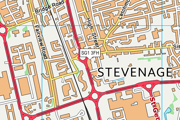 SG1 3FH map - OS VectorMap District (Ordnance Survey) SG1 3FH map - OS VectorMap District (Ordnance Survey)