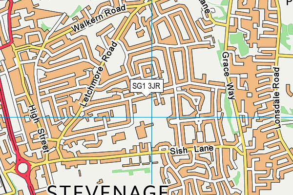 SG1 3JR map - OS VectorMap District (Ordnance Survey) SG1 3JR map - OS VectorMap District (Ordnance Survey)