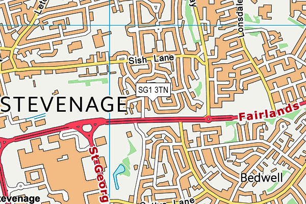 SG1 3TN map - OS VectorMap District (Ordnance Survey) SG1 3TN map - OS VectorMap District (Ordnance Survey)