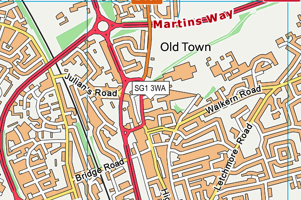 SG1 3WA map - OS VectorMap District (Ordnance Survey) SG1 3WA map - OS VectorMap District (Ordnance Survey)