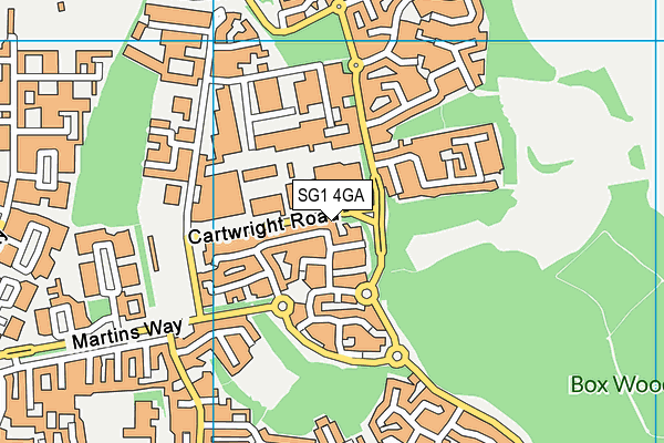 SG1 4GA map - OS VectorMap District (Ordnance Survey) SG1 4GA map - OS VectorMap District (Ordnance Survey)