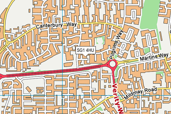 SG1 4HU map - OS VectorMap District (Ordnance Survey) SG1 4HU map - OS VectorMap District (Ordnance Survey)