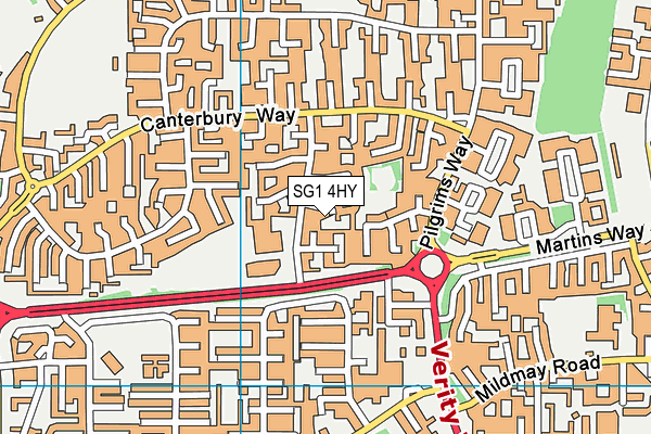 SG1 4HY map - OS VectorMap District (Ordnance Survey) SG1 4HY map - OS VectorMap District (Ordnance Survey)