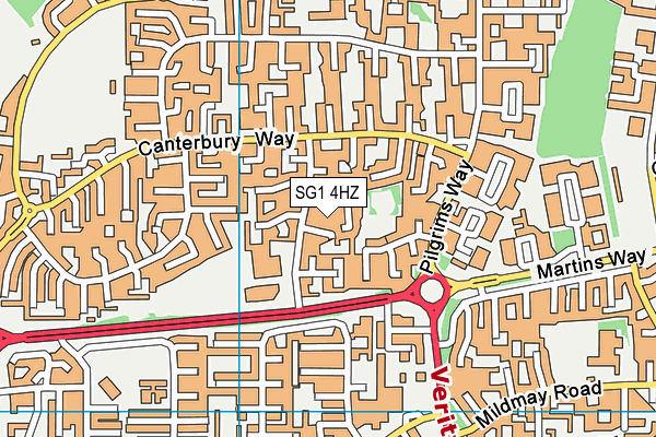 SG1 4HZ map - OS VectorMap District (Ordnance Survey) SG1 4HZ map - OS VectorMap District (Ordnance Survey)