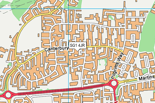 SG1 4JR map - OS VectorMap District (Ordnance Survey) SG1 4JR map - OS VectorMap District (Ordnance Survey)