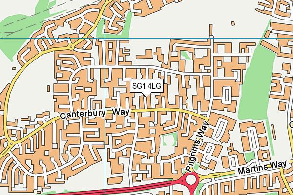 SG1 4LG map - OS VectorMap District (Ordnance Survey) SG1 4LG map - OS VectorMap District (Ordnance Survey)