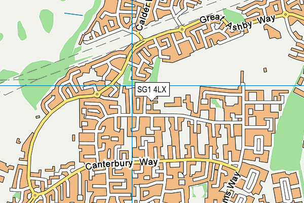 SG1 4LX map - OS VectorMap District (Ordnance Survey) SG1 4LX map - OS VectorMap District (Ordnance Survey)