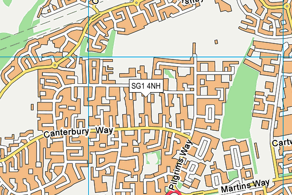 SG1 4NH map - OS VectorMap District (Ordnance Survey) SG1 4NH map - OS VectorMap District (Ordnance Survey)