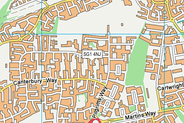SG1 4NJ map - OS VectorMap District (Ordnance Survey) SG1 4NJ map - OS VectorMap District (Ordnance Survey)