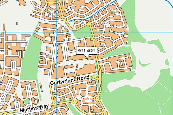SG1 4QG map - OS VectorMap District (Ordnance Survey) SG1 4QG map - OS VectorMap District (Ordnance Survey)