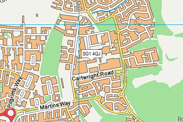 SG1 4QJ map - OS VectorMap District (Ordnance Survey) SG1 4QJ map - OS VectorMap District (Ordnance Survey)