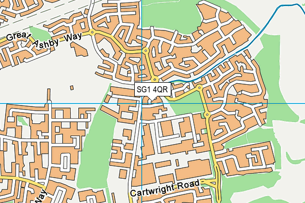 SG1 4QR map - OS VectorMap District (Ordnance Survey) SG1 4QR map - OS VectorMap District (Ordnance Survey)