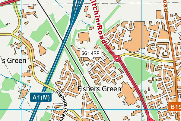 SG1 4RP map - OS VectorMap District (Ordnance Survey) SG1 4RP map - OS VectorMap District (Ordnance Survey)