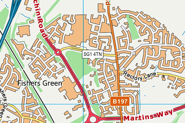 SG1 4TN map - OS VectorMap District (Ordnance Survey) SG1 4TN map - OS VectorMap District (Ordnance Survey)