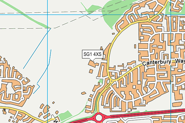SG1 4XS map - OS VectorMap District (Ordnance Survey) SG1 4XS map - OS VectorMap District (Ordnance Survey)