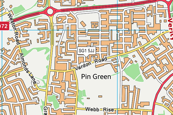 SG1 5JJ map - OS VectorMap District (Ordnance Survey) SG1 5JJ map - OS VectorMap District (Ordnance Survey)