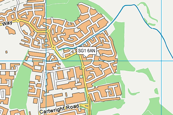 SG1 6AN map - OS VectorMap District (Ordnance Survey) SG1 6AN map - OS VectorMap District (Ordnance Survey)