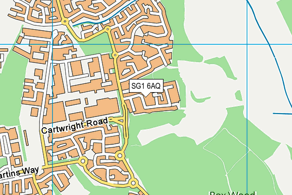 SG1 6AQ map - OS VectorMap District (Ordnance Survey) SG1 6AQ map - OS VectorMap District (Ordnance Survey)