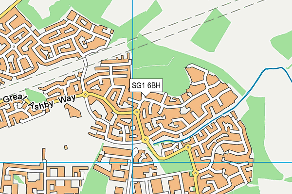SG1 6BH map - OS VectorMap District (Ordnance Survey)